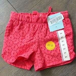 Cat & Jack Coral Eyelet Shorts